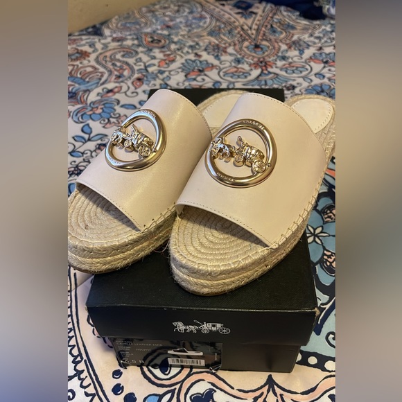 Coach Shoes Coach Camille Leather Espadrilles Never Worn Poshmark